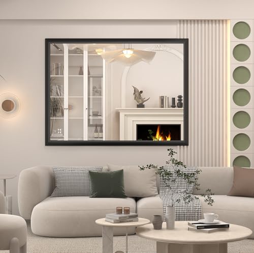Black 20x24 Inch Wall-Mounted Mirror A6790