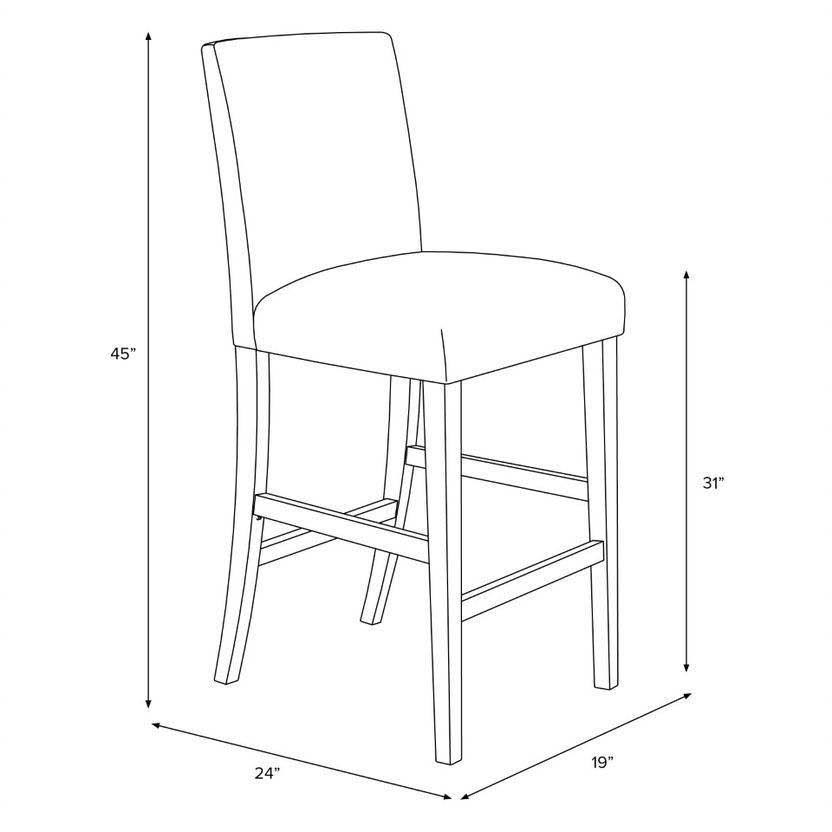 Multi Floral Bar Stool with Espresso Legs H1070