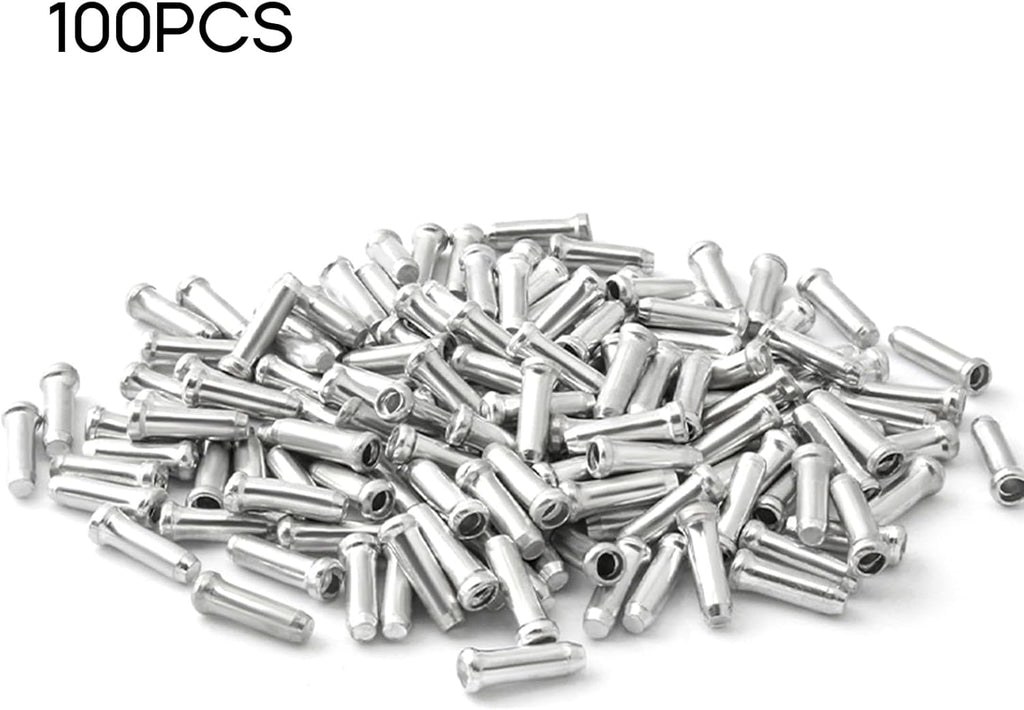 100 Pcs Aluminum Alloy Brake Cable End Caps Z556