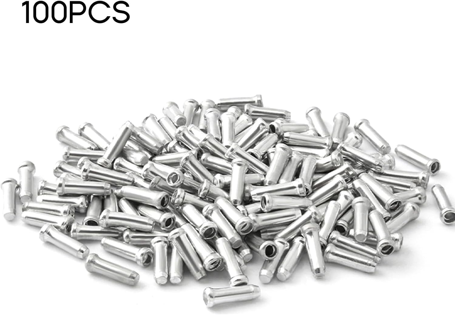 100 Pcs Aluminum Alloy Brake Cable End Caps Z556