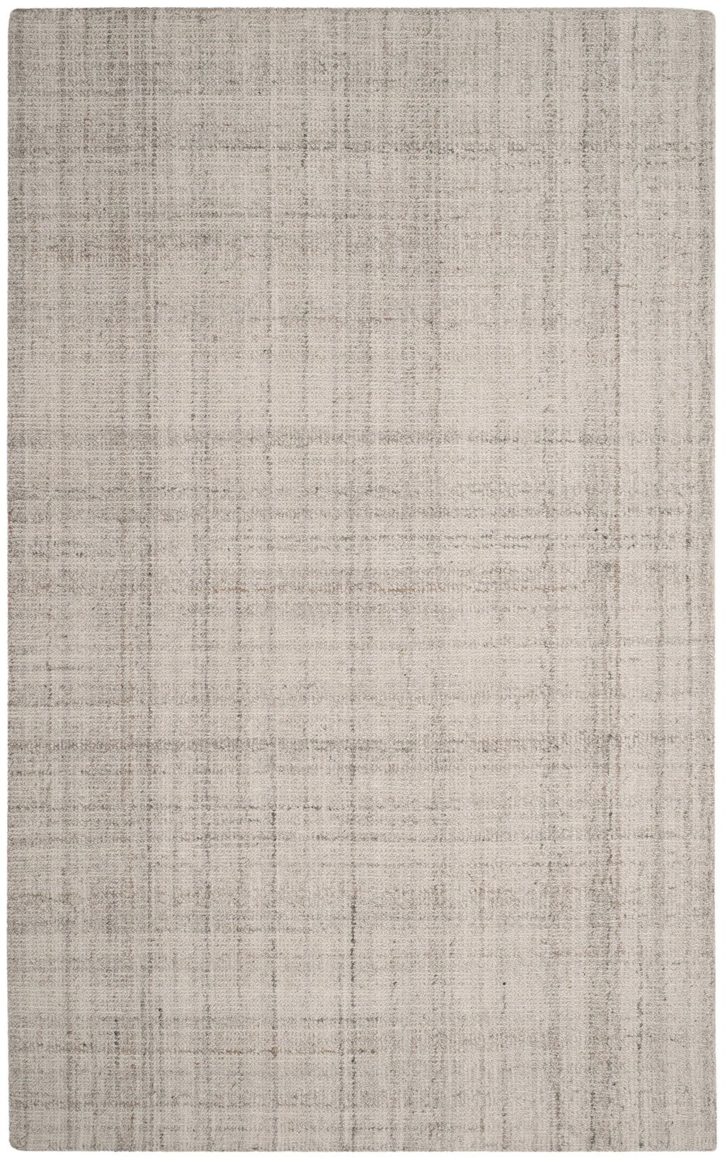 Light Grey Abstract Striped Area Rug, 4' x 6' J4196