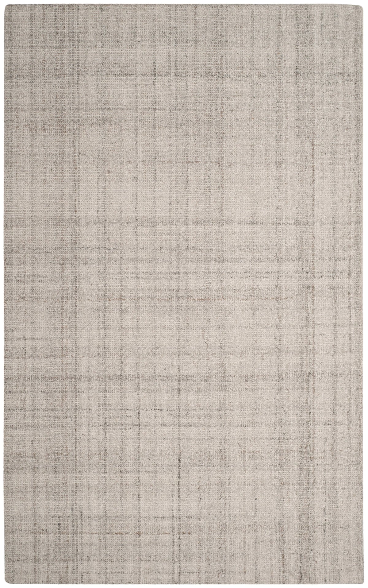 Light Grey Abstract Striped Area Rug, 4' x 6' J4196