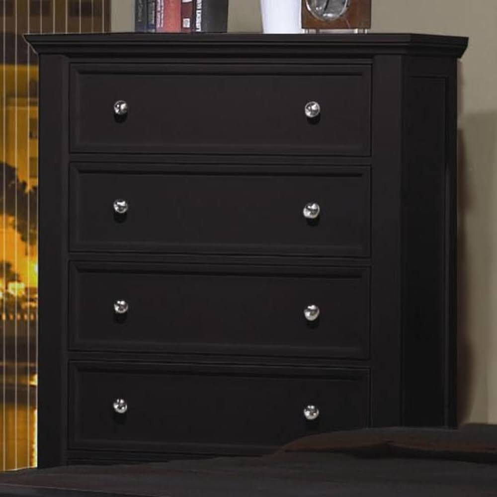 Black 5 Drawer Chest Q786623