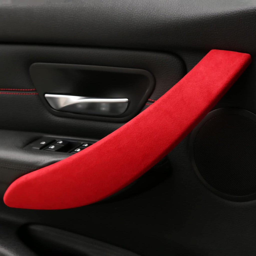 Car Door Handle Panel Cover Trim Sticker Inner Pull Door Handle Decals Red Pack of 2 G20312