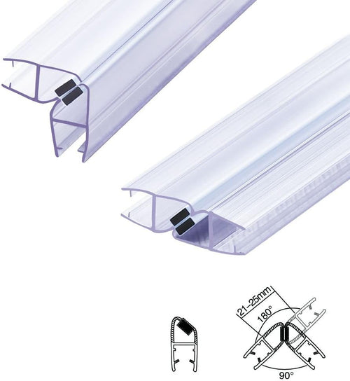 1 Pair 78 Inch Shower Door Magnetic Profile Seal for 5/16 to 3/8 Inch Glass J9421