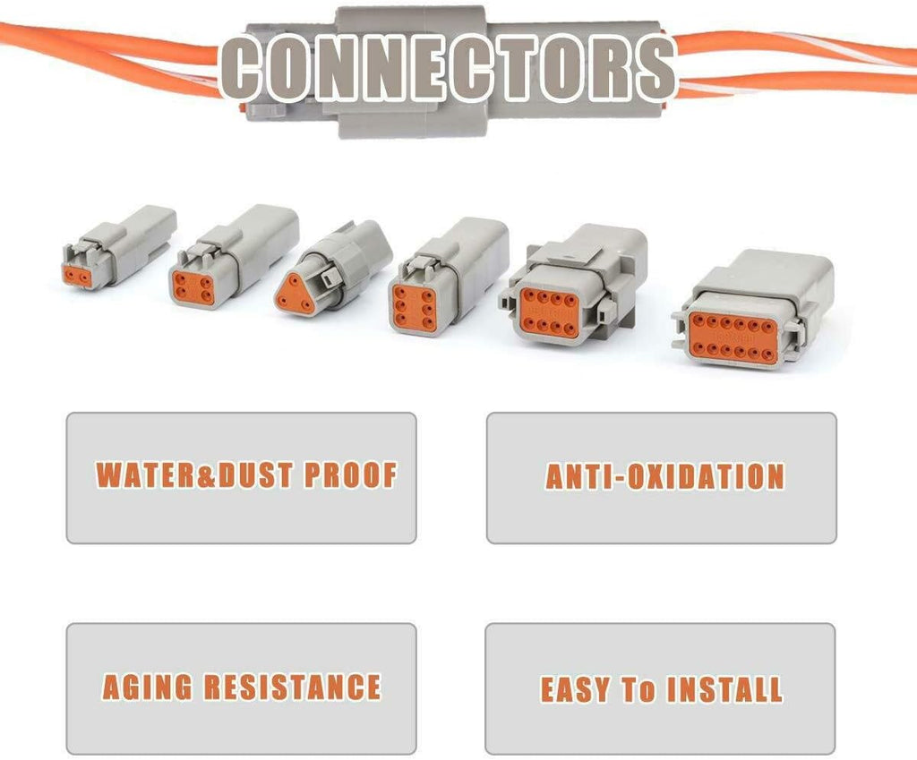 Deutsch Connector Kit 35 Pairs Gray IP67 Waterproof Electrical Connectors Plug Q60976