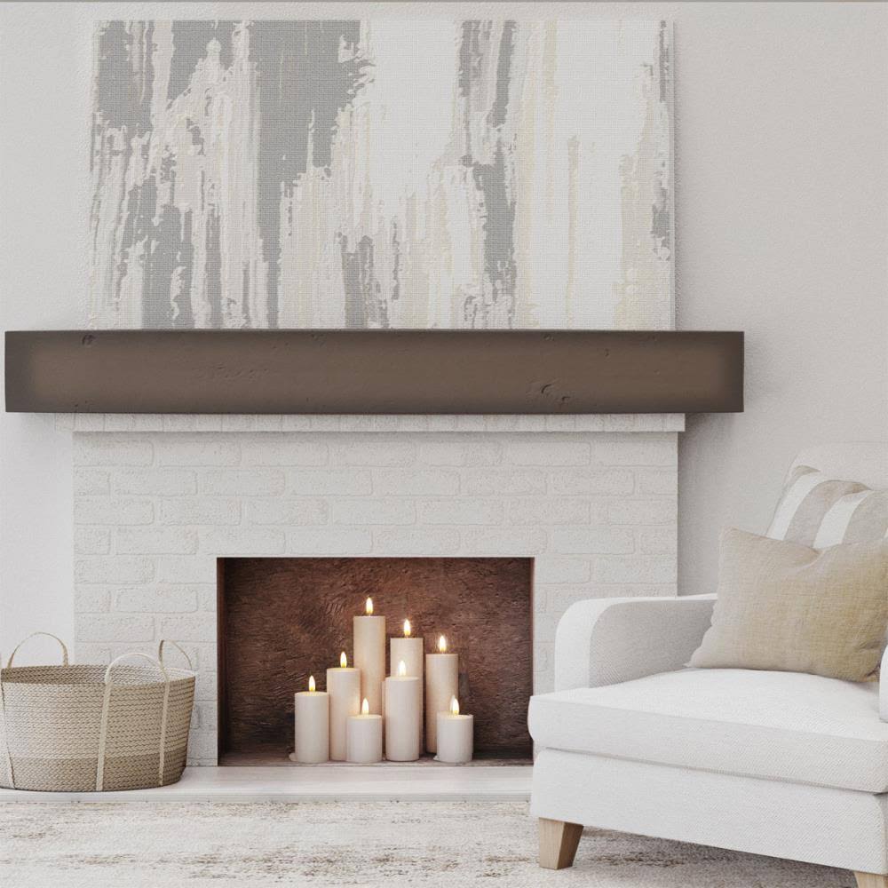 Natural Mahogany Knotty Pine Fireplace Mantel L2232