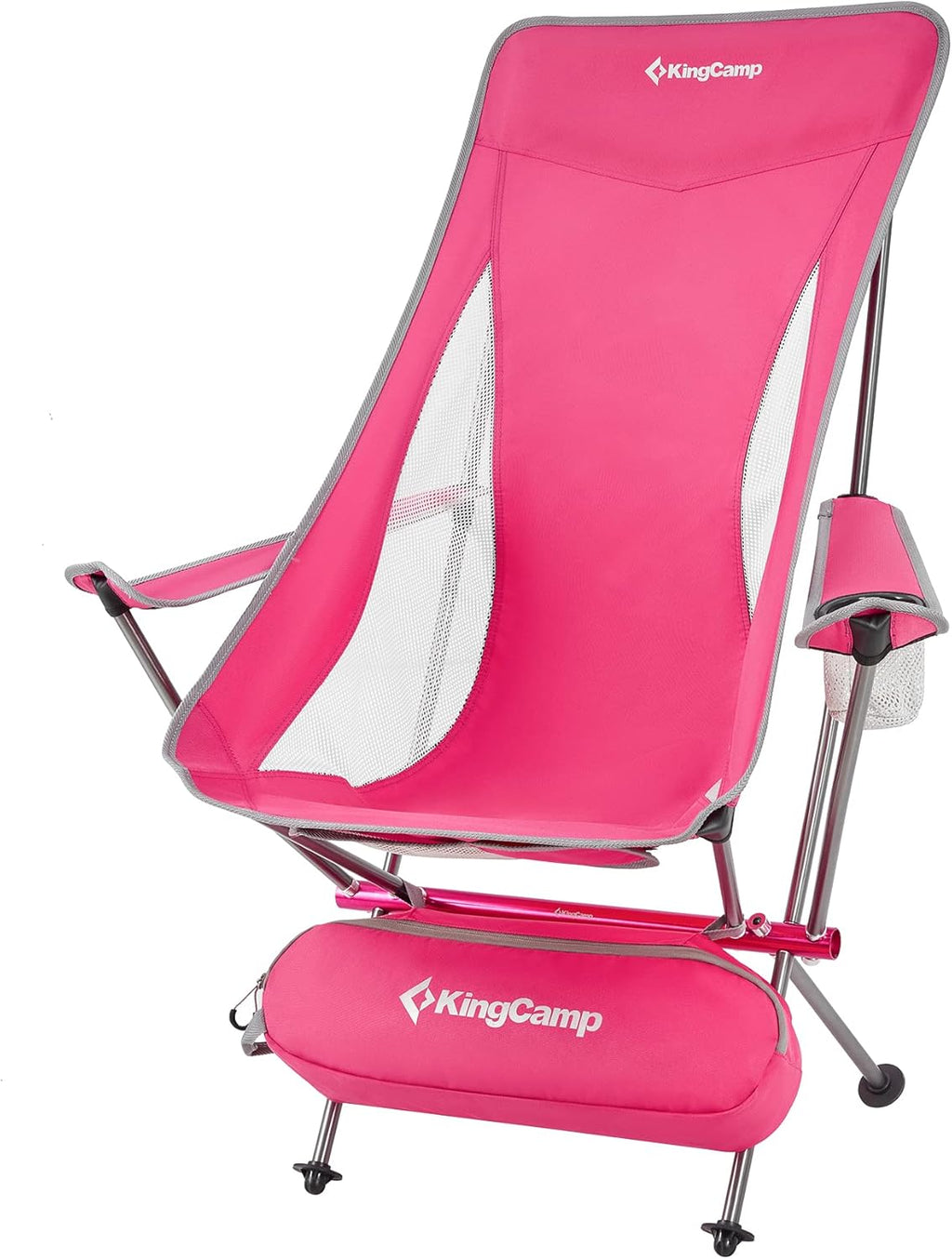 Lightweight Portable Folding Camping Chair with Armrest, High Back, Carry Bag U724774
