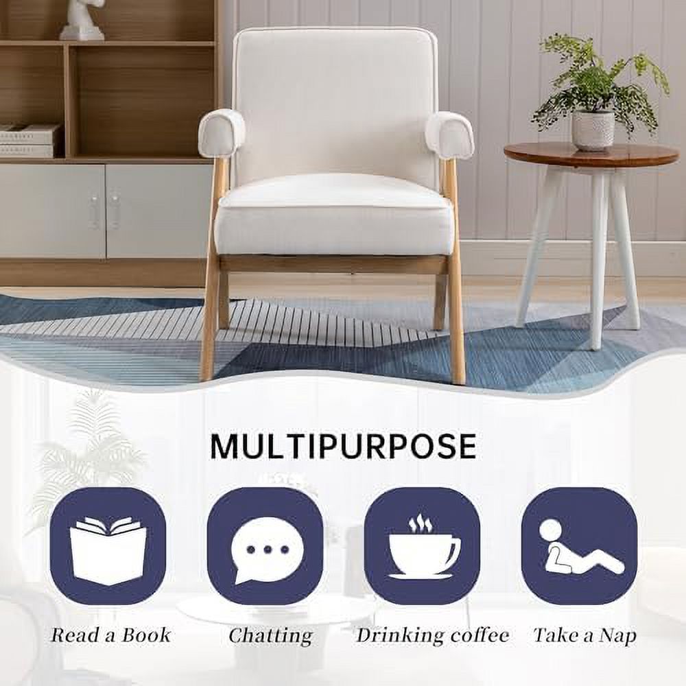 Velvet Upholstered Accent Chair with Acrylic Legs C14419
