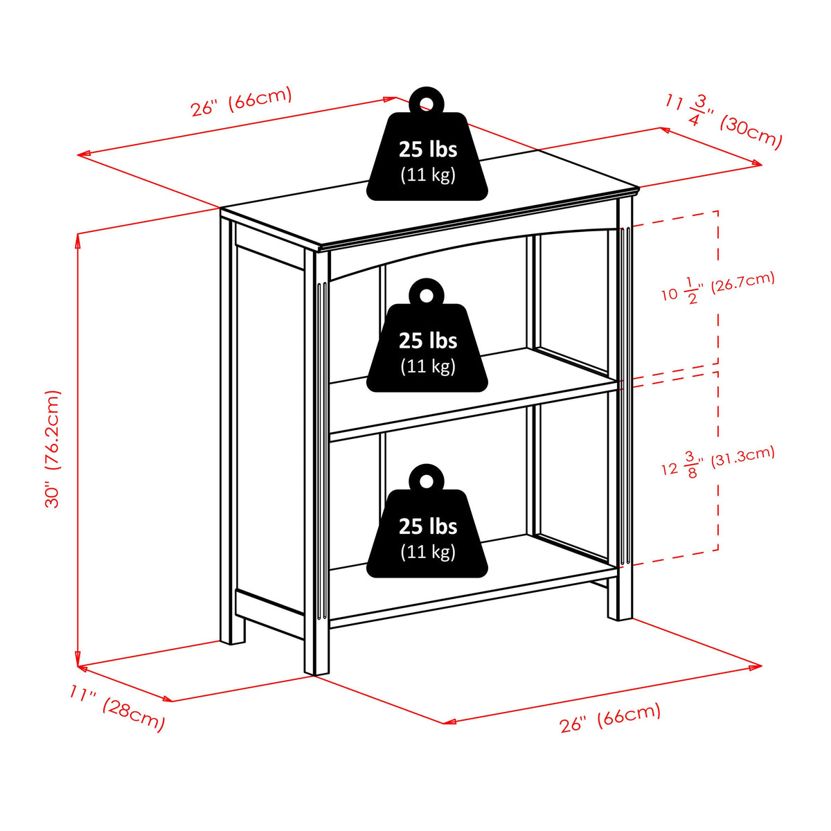 Espresso 5 Tier Storage Shelf S709542
