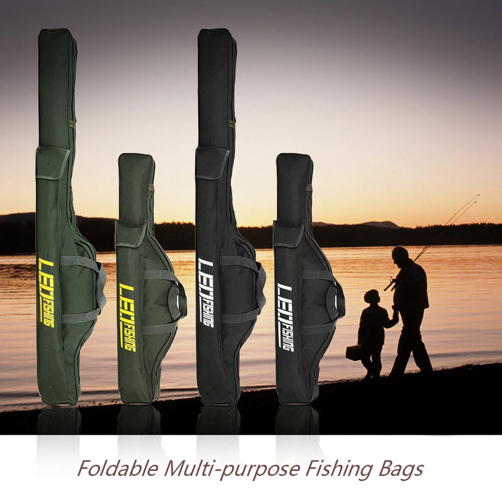 Fishing Bags Zipped Case Rod Pole Reel Portable 3.9ft/3.3ft Durable Q8422