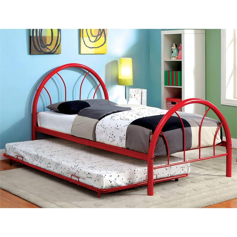 Red Full Metal Arch Bed F302786