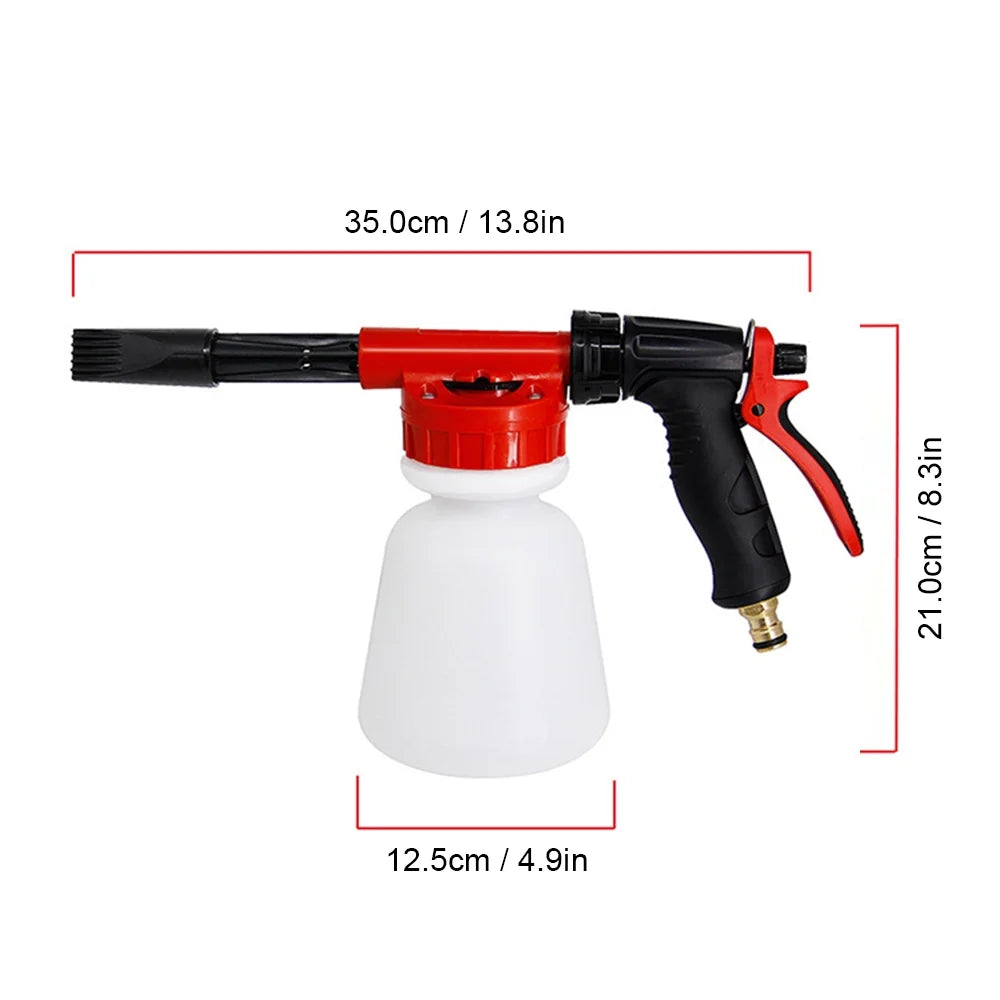 Car Wash Foam Sprayer Nozzle Kit with 1 Liter Bottle Universal Connectors P189