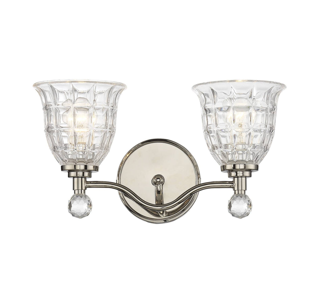 Polished Nickel 2 Light Bath Bar M95206