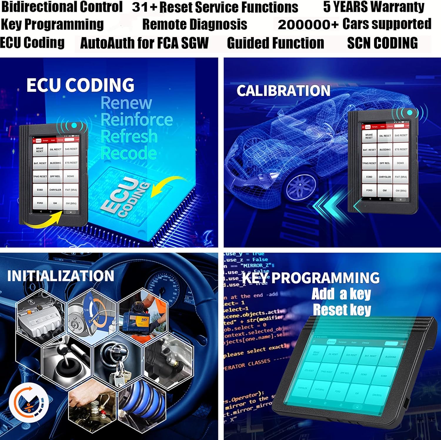 Bidirectional Scan Tool with ECU Coding M2633