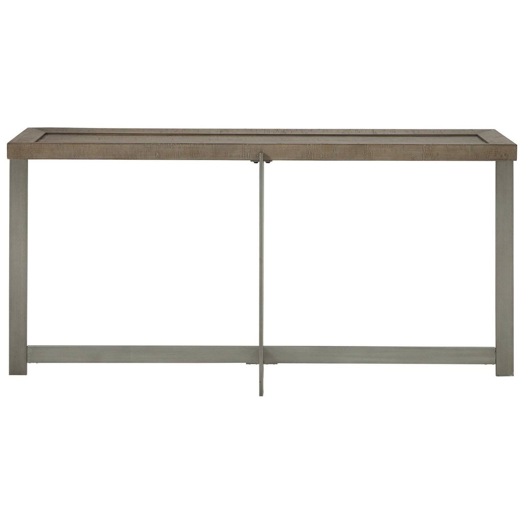 Gray Wooden Sofa Table with Metal Legs J4980