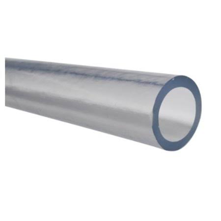 PVC Clear Plastic Tubing, Inner Diameter 7/8 inch, Outer Diameter 1-1/8 inch, Length 50 ft L6487