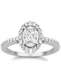 Princess Cut Diamond Wedding Ring 1.00 Carat 10k White Gold W287934