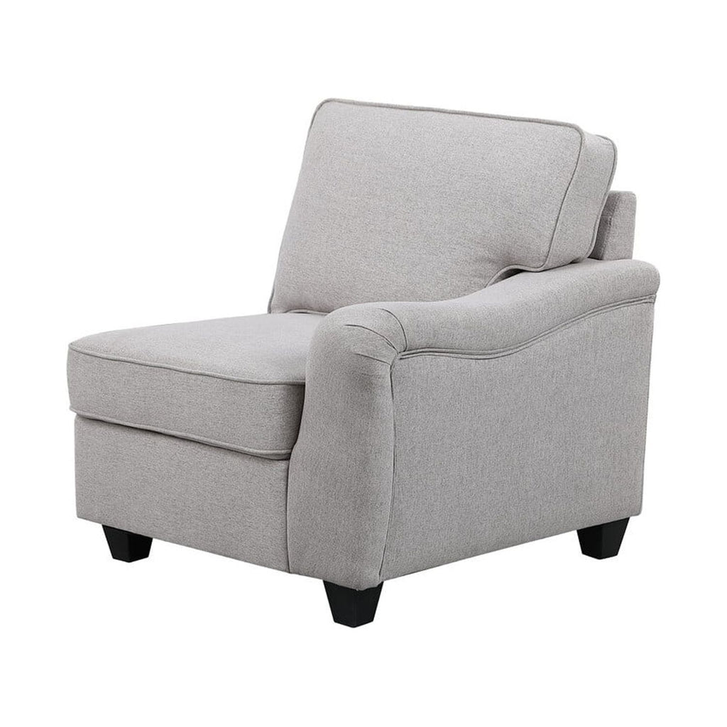 Dark Gray Linen 7Pc Modular Sectional Sofa Chaise and Ottoman I78123