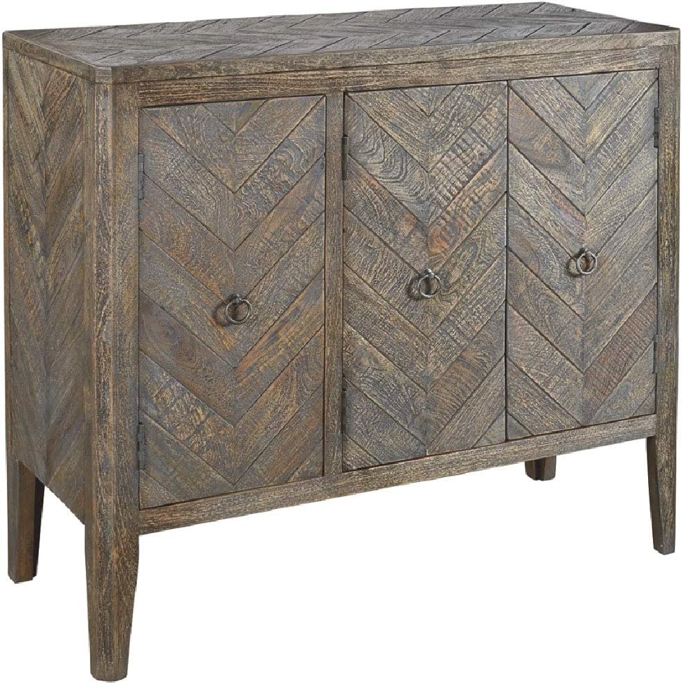 3 Door Accent Cabinet, Brown Q296