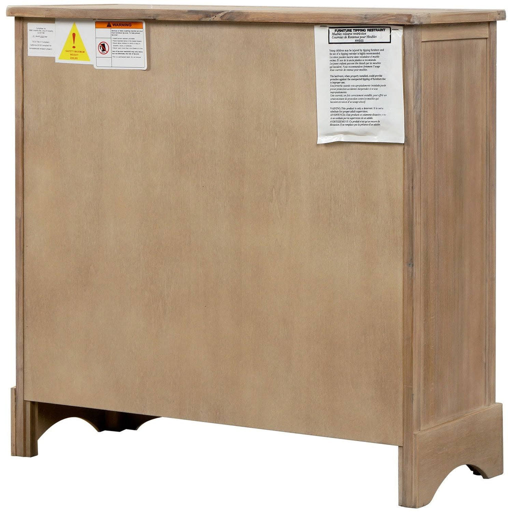 Rustic Storage Cabinet with 2 Drawers and 4 Fabric Basket Espresso P811