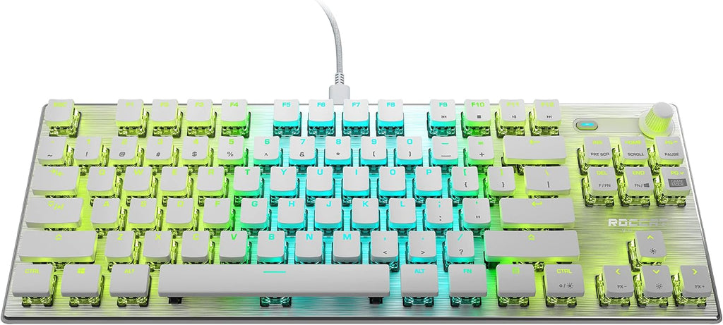 White Tenkeyless Mechanical Gaming Keyboard F602