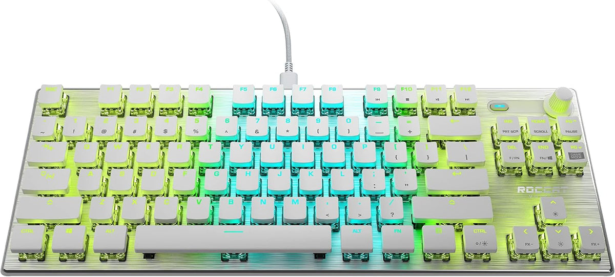 White Tenkeyless Mechanical Gaming Keyboard F602