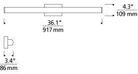 Satin Nickel 36 Bath Light U119406