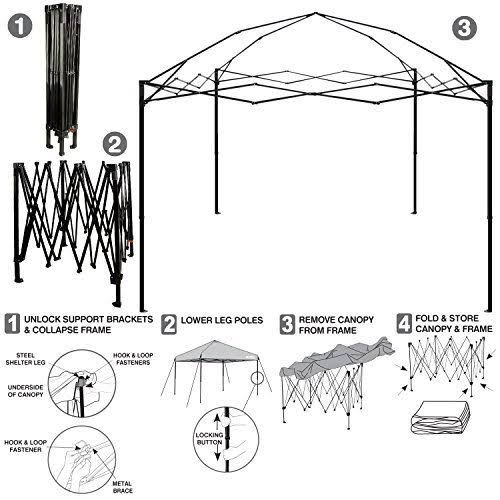 10' x 10' Instant Pop Up Canopy Straight Leg Q311861