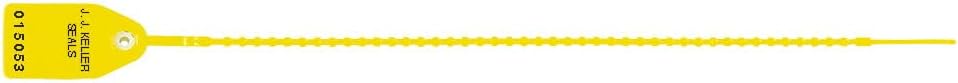 Yellow Plastic Trailer Seals 1000-pk 12" Heavy-Duty Tamper Resistant V2184