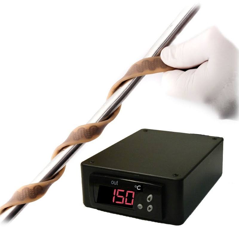 Silicone Rubber Heating Tape with Temp Controller, 0.5 in x 12 ft, 313 Watts T904268