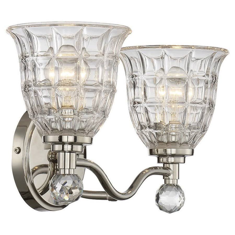 Polished Nickel 2 Light Bath Bar M95206