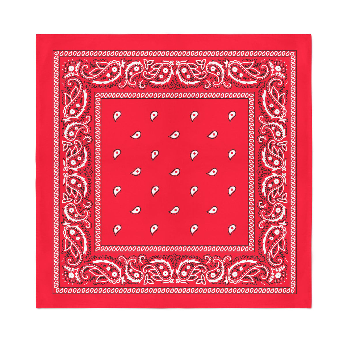 Red Bandana Headband Square Polyester Paisley 600 Pack Z72920