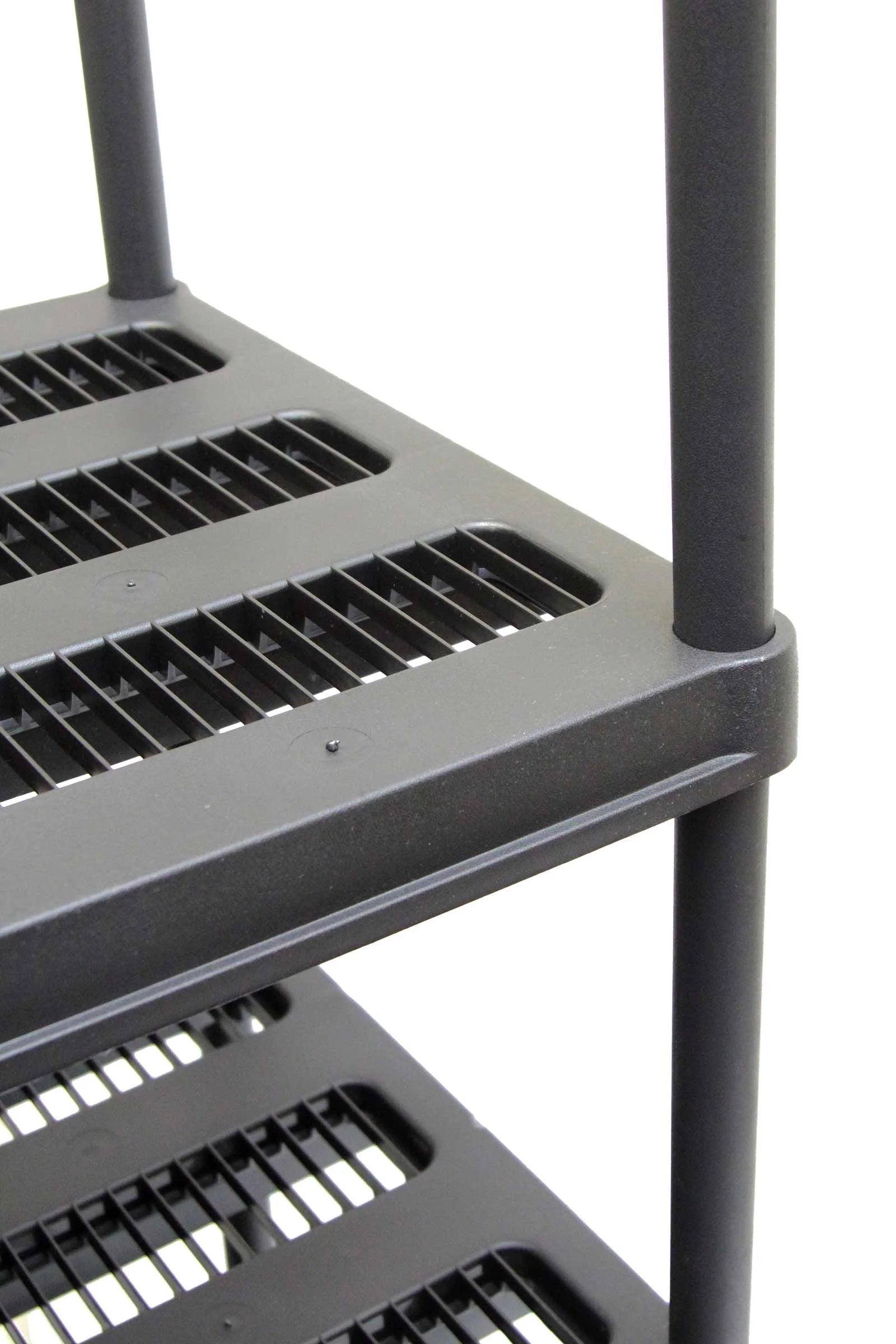 Black 5-Shelf Resin Shelf Unit Y487719