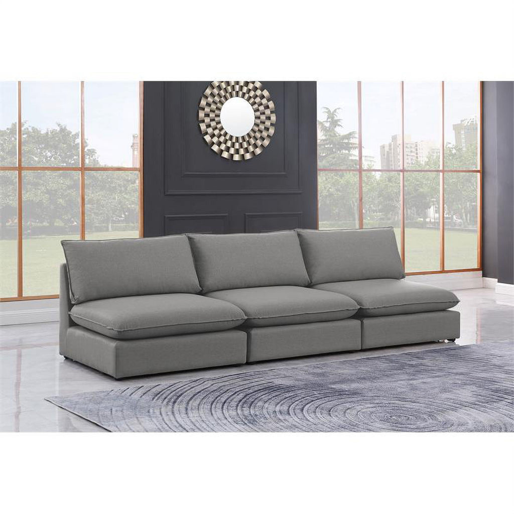 Grey Linen Textured Modular Sofa Q81416