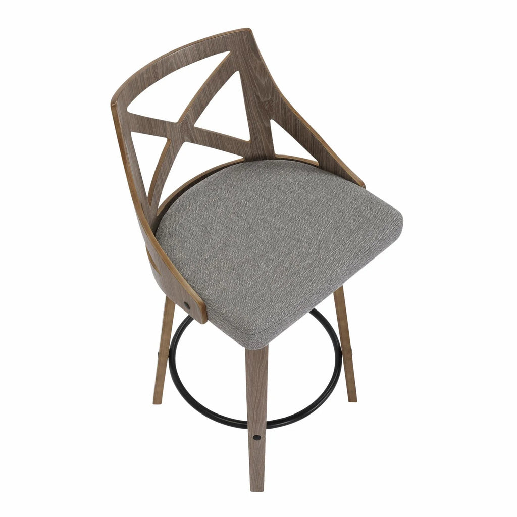 Swivel Polyester Counter Stool - Set of 2 I15526