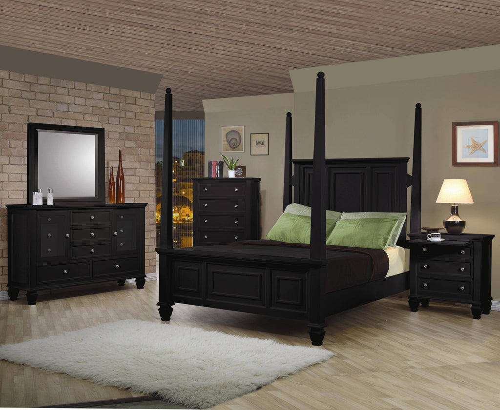 Black 5 Drawer Chest Q786623