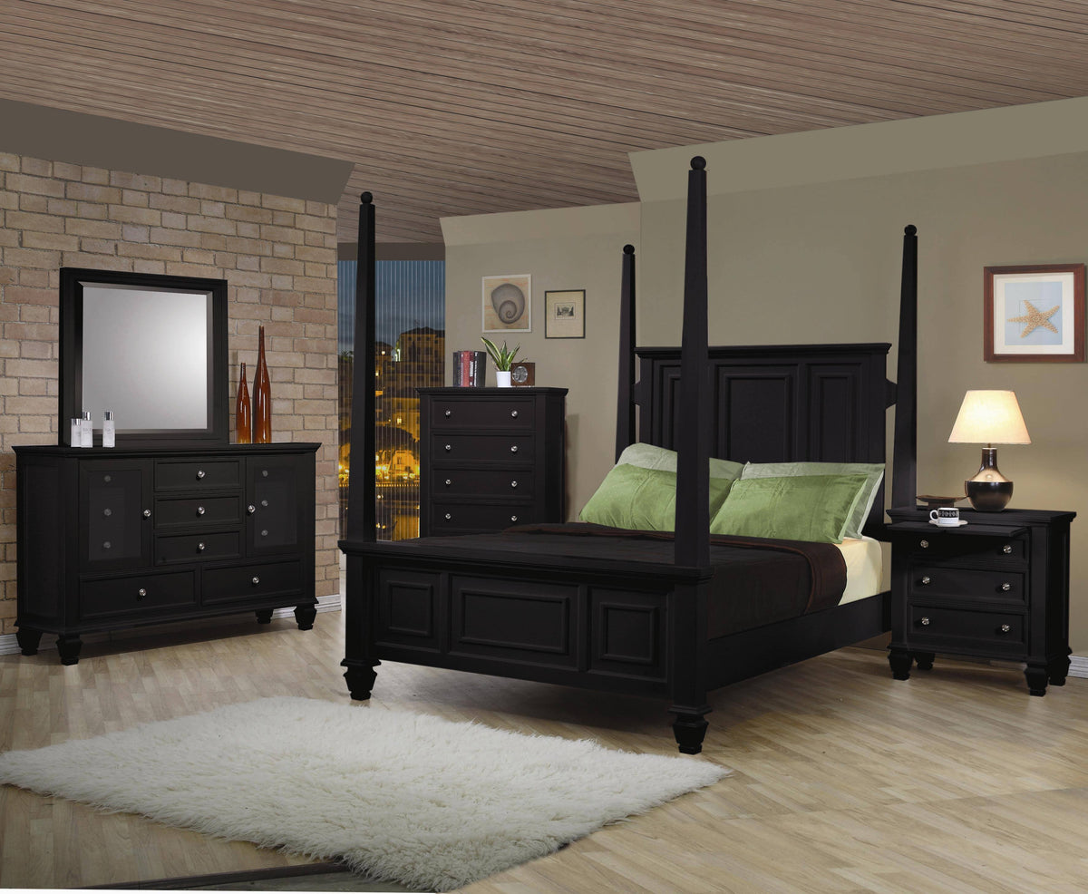 Black 5 Drawer Chest Q786623