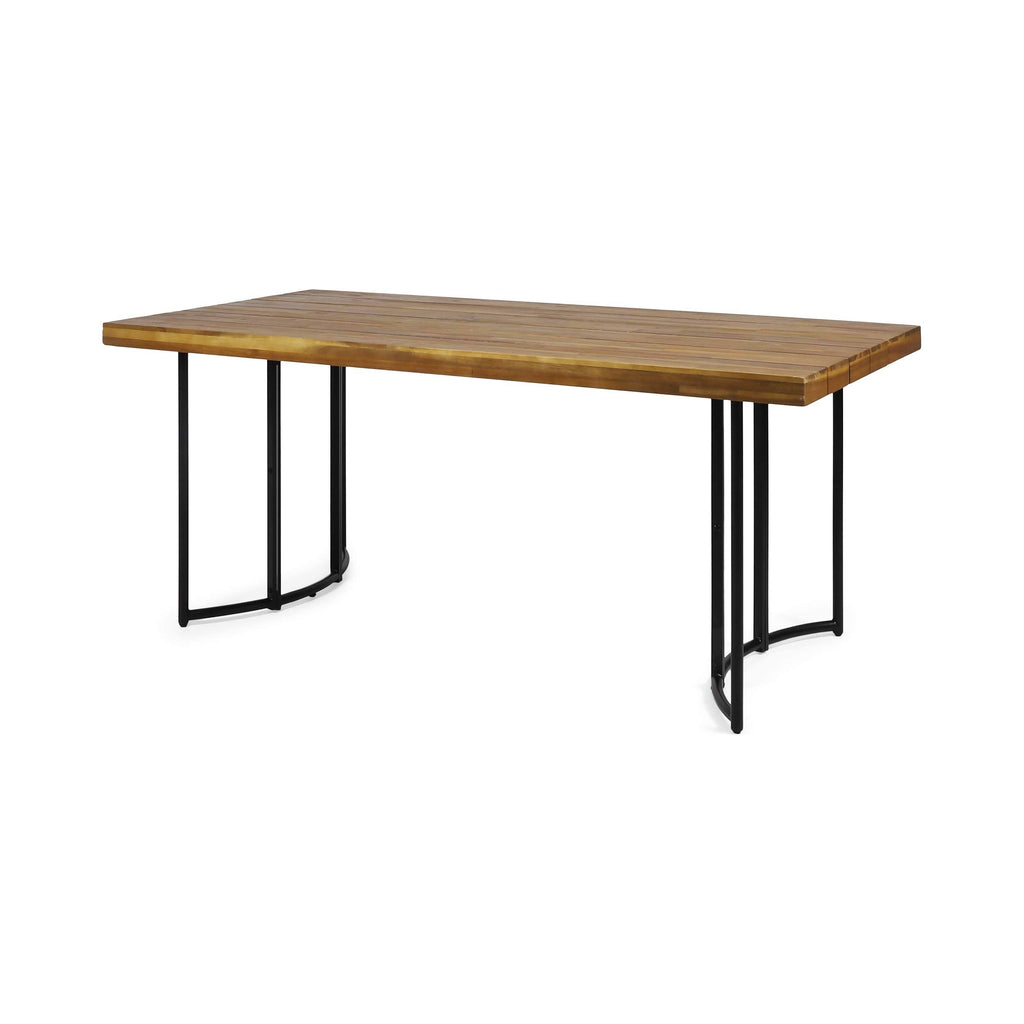 Teak Black Acacia Wood Dining Table K7244