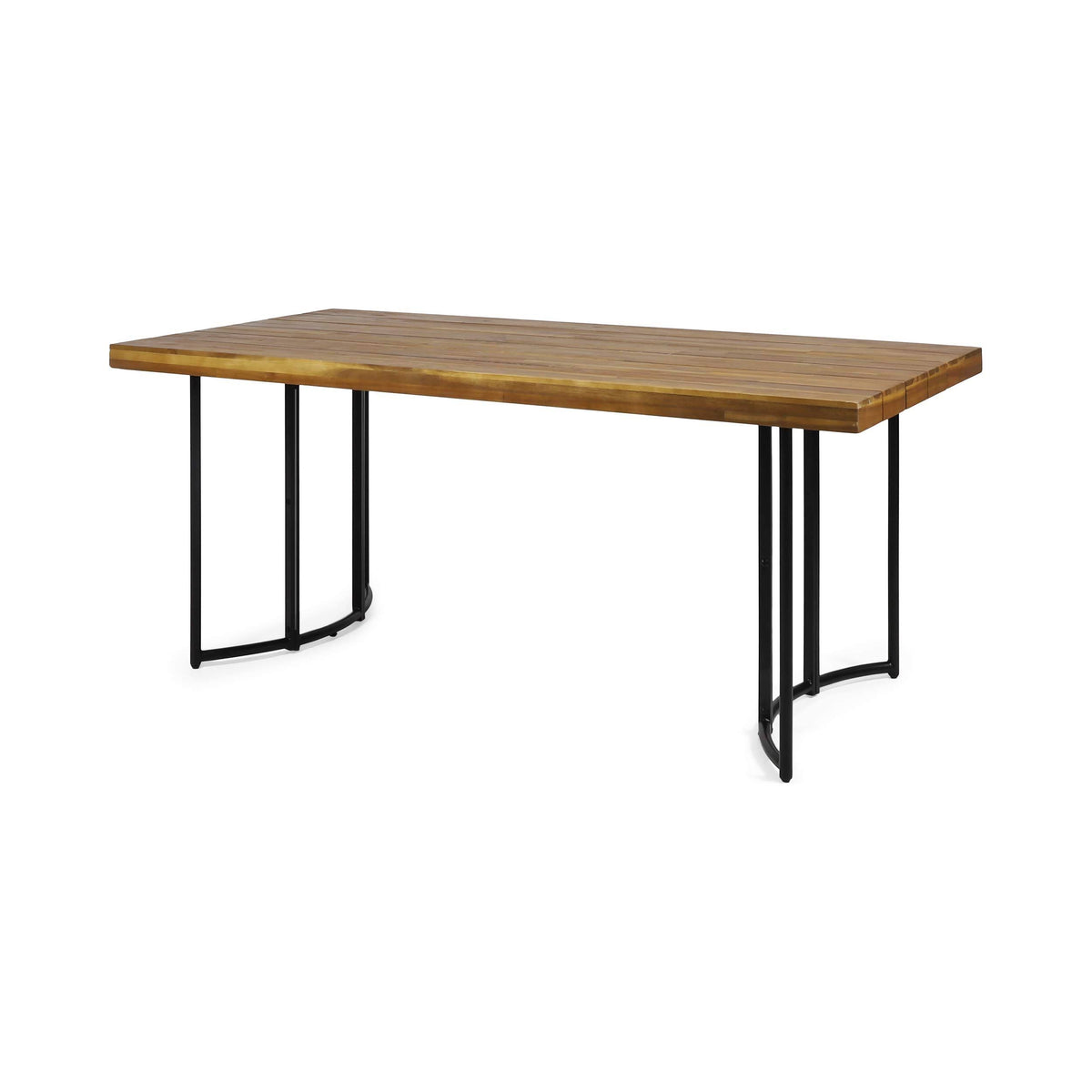 Teak Black Acacia Wood Dining Table K7244
