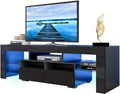 Black LED TV Stand with Storage Drawer F7916
