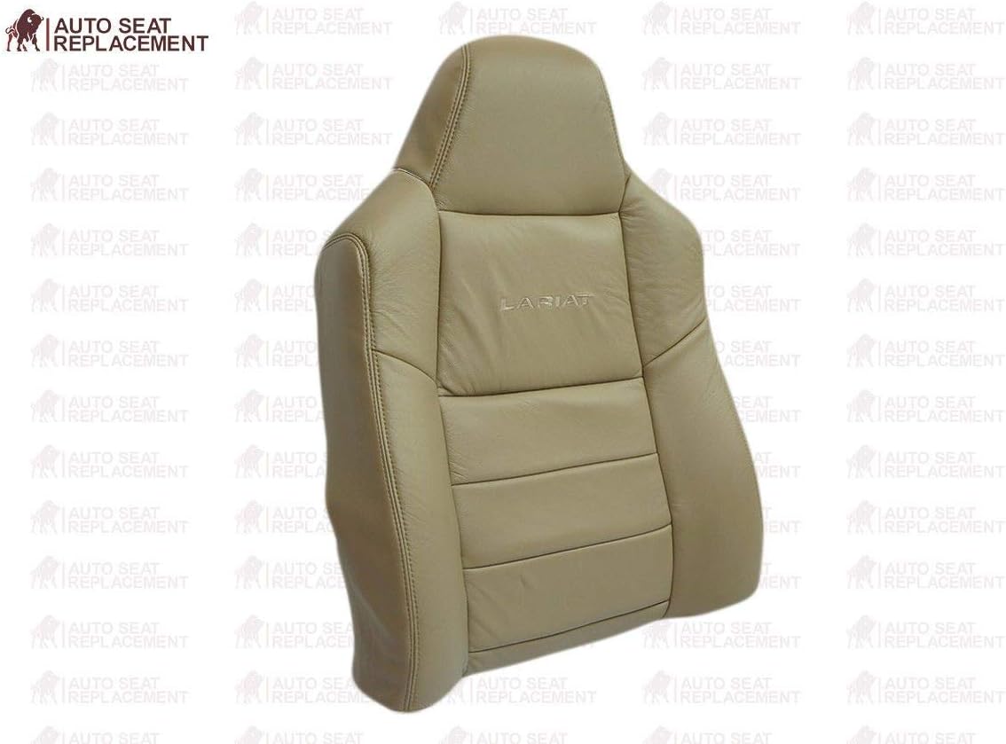 Leather Seat Cover for Ford F250 F350 in Medium Parchment Tan Driver & Passenger T609