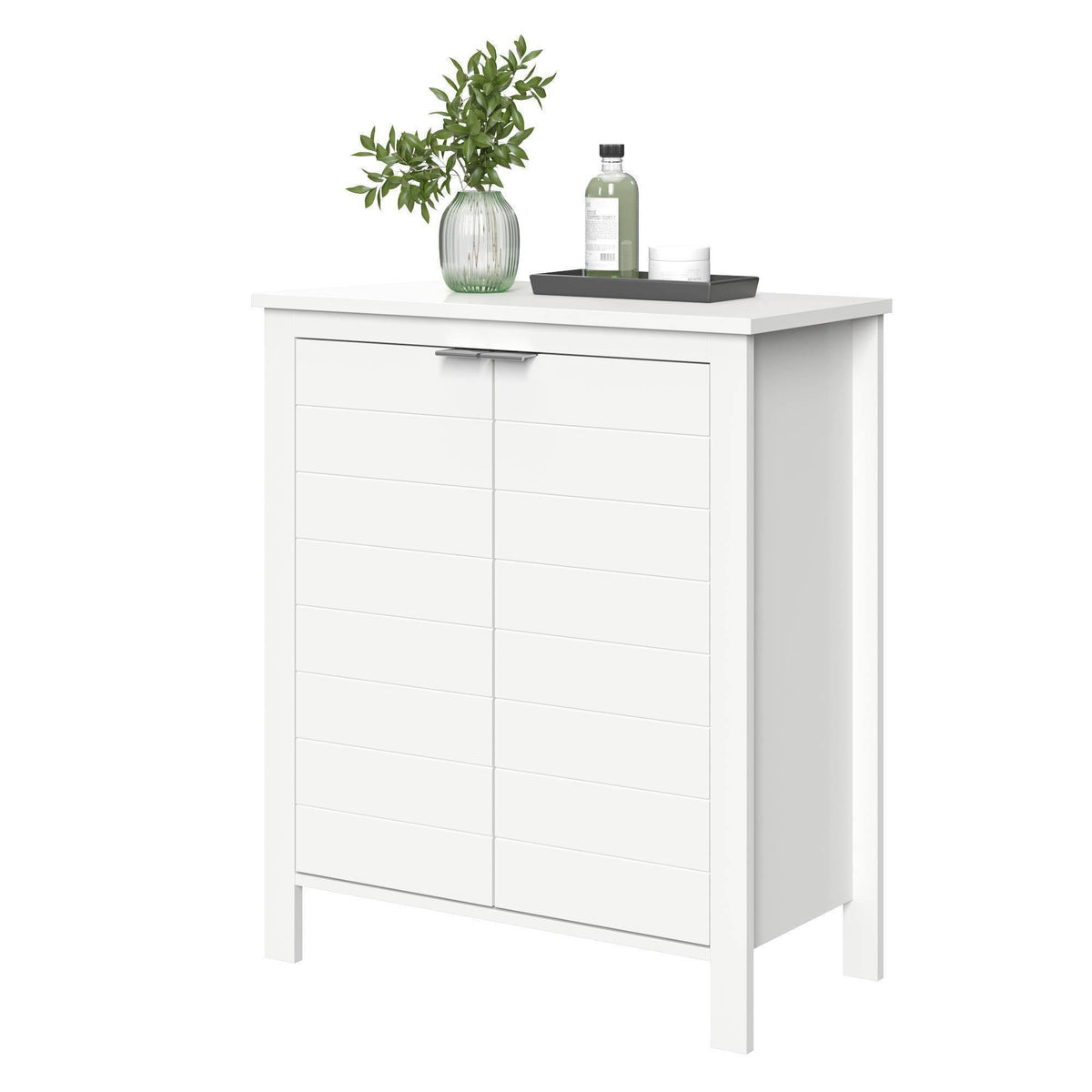 Two Door Floor Cabinet White K778