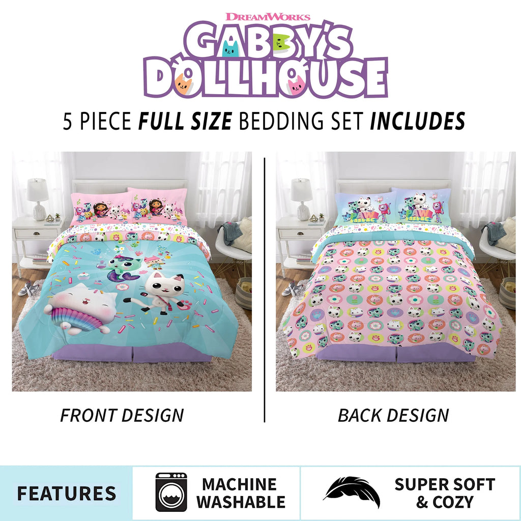Full Bed in a Bag Comforter and Sheets Blue and Pink G33688