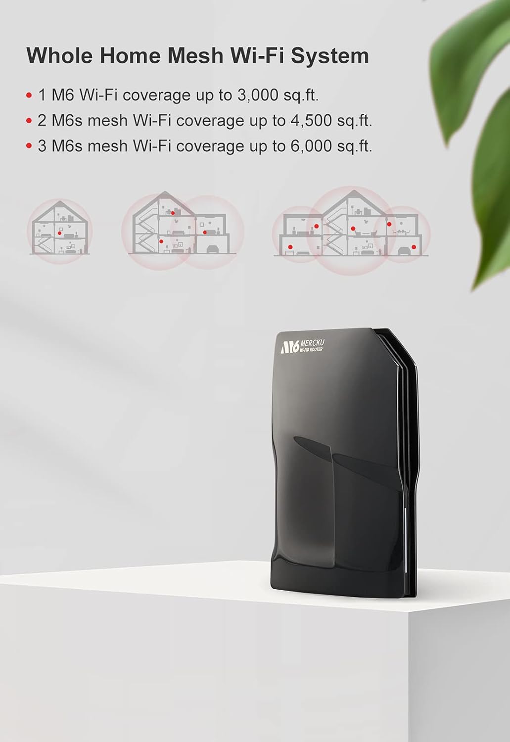 Cosmo Black Dual-Band Gigabit Mesh Wi-Fi 6 Router 1 Pack H711198