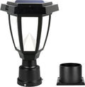 Black Plastic LED Outdoor Post Light Lantern Z498898