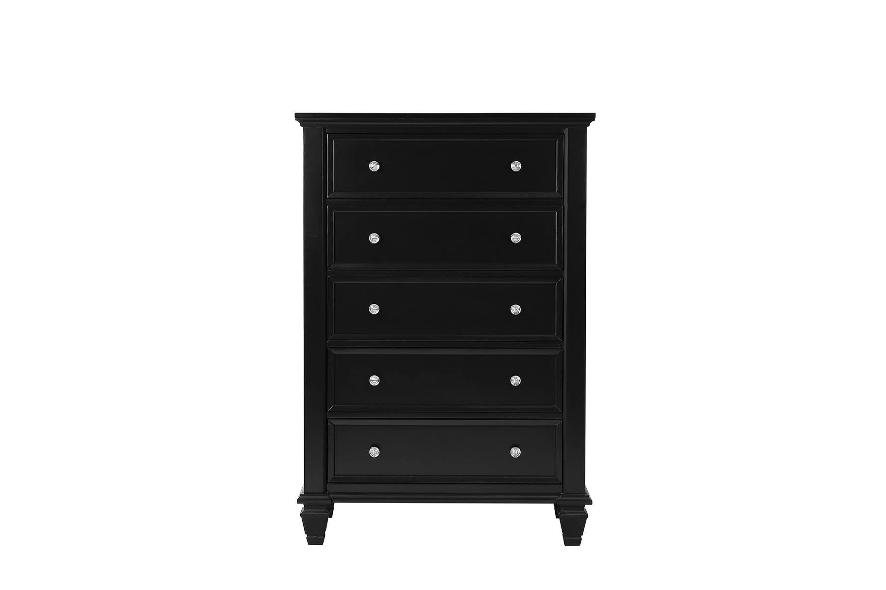 Black 5 Drawer Chest Q786623