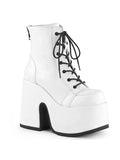 White Vegan Leather Shoes J9934