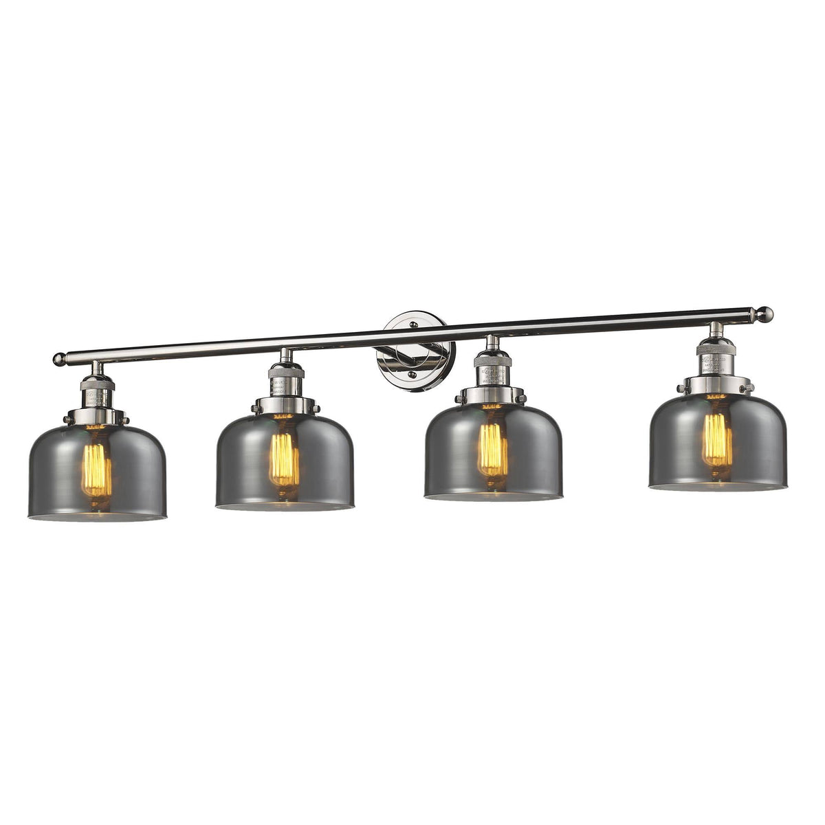 4 Light Large Bell 44 inch Adjustable Bathroom Fixture in Polished Nickel P43514