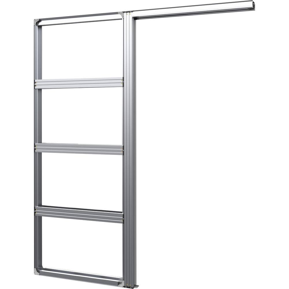 Silver Aluminum Pocket Door Frame F638